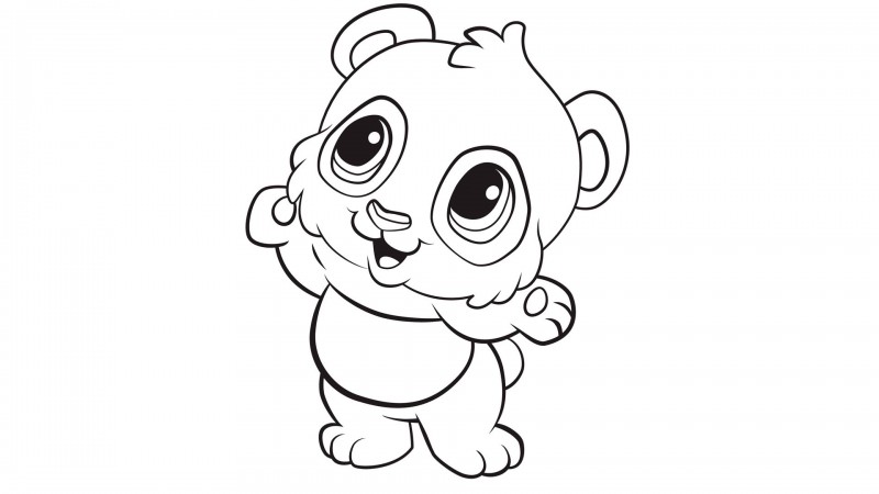 panda clipart cartoon in coloring pages - photo #16