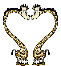 Gifs animados de jirafas enamoradas